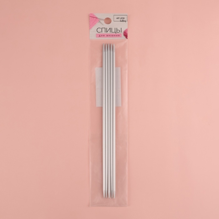 Спицы для вязания, чулочные, с тефлоновым покрытием, d = 3 мм, 20 см, 5 шт