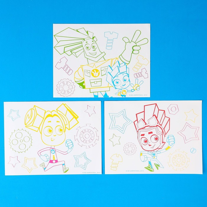 3D-планшет для рисования &laquo;Фиксики: Фикси планшет&raquo;, неоновые маркеры, световые эффекты, с карточками