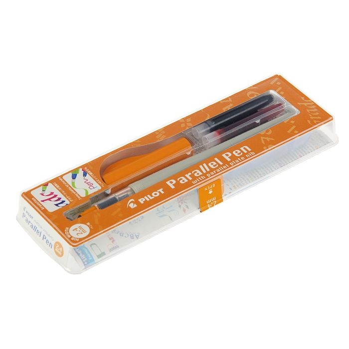 Ручка перьевая для каллиграфии Pilot Parallel Pen, 2.4 мм, (картридж IC-P3), набор в футляре