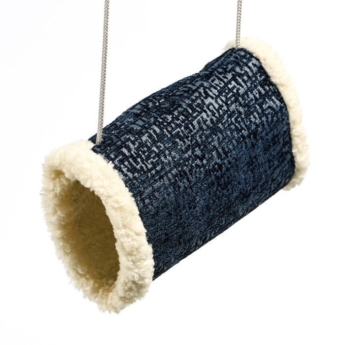 Подвесной меховой туннель для грызунов, 19 х 12 х 13 см, синий Подвесной меховой туннель для грызунов, 19 х 12 х 13 см, синий