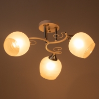 Люстра "Либи" 3х60Вт Е27 Белый 54х54х24см Люстра "Либи" 3х60Вт Е27 Белый 54х54х24см