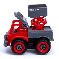 Конструктор винтовой &laquo;Пожарный транспорт&raquo;, с отвёрткой, МИКС