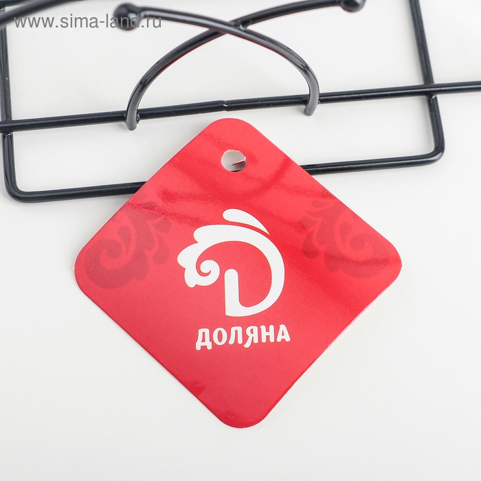 Салфетница Доляна &laquo;Лилия&raquo;, 13&times;6&times;7 см, цвет чёрный