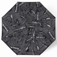 Зонт - наоборот &laquo;Надпись&raquo;, механический, 8 спиц, R = 53/60 см, D = 120 см, цвет МИКС