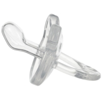 Соска - пустышка цельносиликоновая ортодонтическая &laquo;Мишка&raquo;, от 0 мес., цвет прозрачный