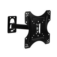 Кронштейн Luazon KrON-76, для ТВ, наклонно-поворотный, 14-42", 60-200 мм от стены, чёрный