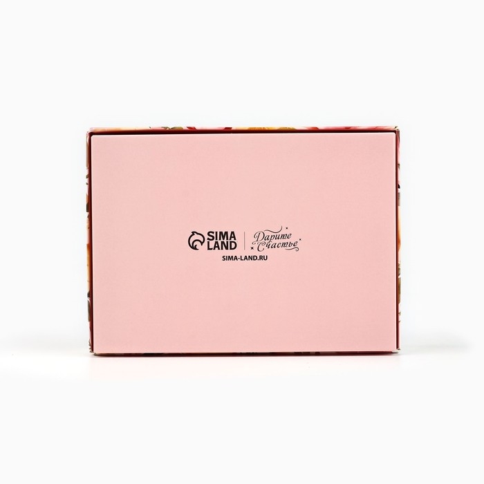 Коробка складная под 6 конфет &laquo;Цветы&raquo;, 13,5 х 9,8 х 3,8 см