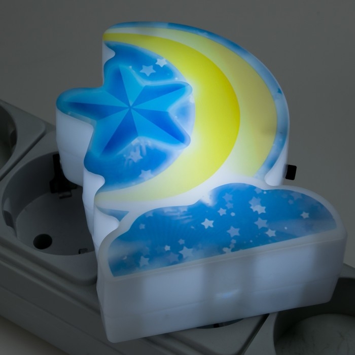 Ночник пластик Ночник пластик"Веселые Зверята" 3 диода 220В МИКС 9х6х6,2 см RISALUX