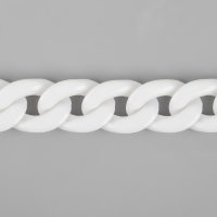 Цепочка для сумки, пластиковая, 17 &times; 23 мм, 120 см, цвет белый