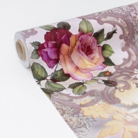 Клеёнка на стол Доляна &laquo;Лира&raquo;, на нетканой основе, ширина 137 см, толщина 0,2 мм, рулон 20 м