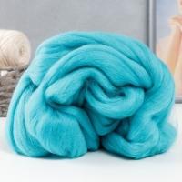 Шерсть для валяния 100% полутонкая шерсть 50 гр (024, бирюза) Шерсть для валяния 100% полутонкая шерсть 50 гр (024, бирюза)