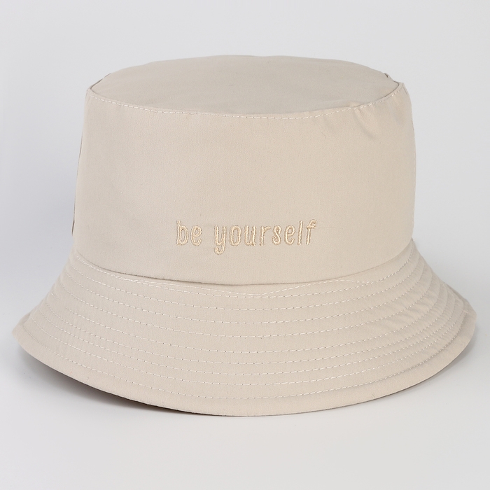 Панама детская для девочки Be yourself, цвет бежевый, р-р 54