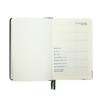 Ежедневник датированный 2025 года, A5, 168 листов в линейку, кожзам "Небраска", золотой срез, зеленый