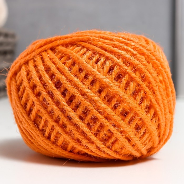 Пряжа 100% джут "Softino Jute Colored" 50м &plusmn;2м оранжевый 50 гр