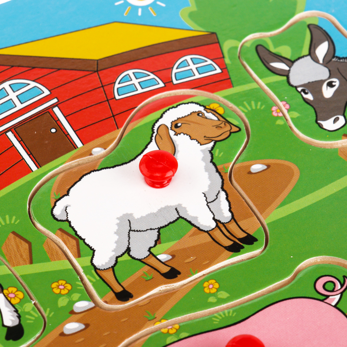 Рамка - вкладыш Рамка - вкладыш "Весёлая ферма", 8 элементов