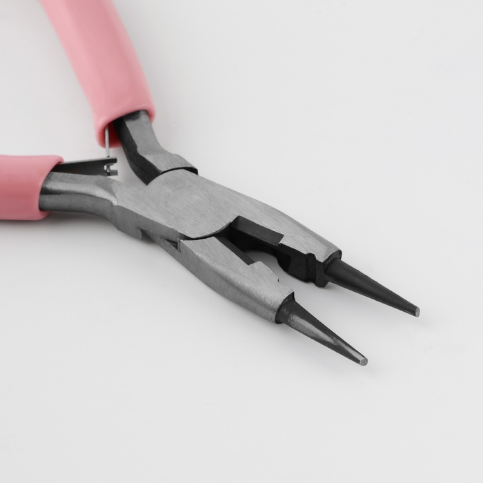Круглогубцы с бокорезом, для рукоделия, 13 × 6,5 см, цвет серебряный/розовый Круглогубцы с бокорезом, для рукоделия, 13 × 6,5 см, цвет серебряный/розовый