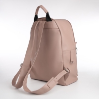 Рюкзак городской TEXTURA из экокожи на молнии, наружный карман, цвет бежевый