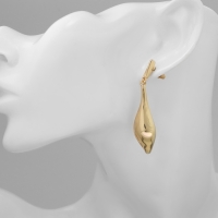 Серьги металл &laquo;Абстракция&raquo; свёрнутый лист, цвет золото