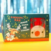 Подарочный набор &laquo;В носочках любой холод не страшен&raquo; : конфеты, носки