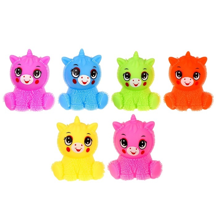 Ёжка &laquo;Единорог&raquo; световой, цвета МИКС