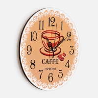 Часы настенные интерьерные  "Эспрессо",  d-23.5 см