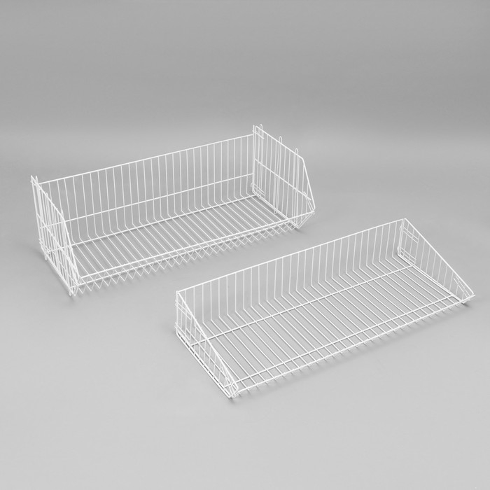 Накопитель разборный на колесах, 5 корзин, 90&times;43&times;147 см, цвет белый