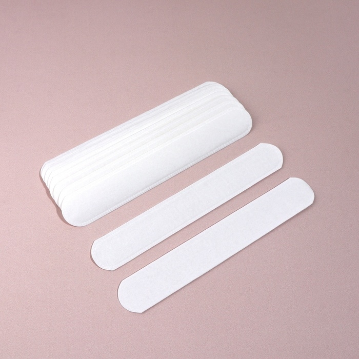 Защитные вкладыши от пота и загрязнений, набор - 10 шт, на клеевой основе, 24 &times; 3,7 &times; 0,1 см, цвет белый