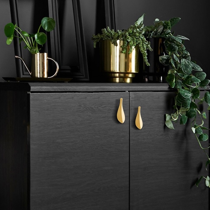 Ручка-скоба CAPPIO "Лепесток" RSC017, м/о 32 мм, 88х30 мм, цвет сатиновое золото