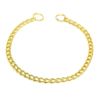 Ошейник - удавка металлический однорядный, 55 см, толщина проволоки 2,5 мм, золотистый Ошейник - удавка металлический однорядный, 55 см, толщина проволоки 2,5 мм, золотистый