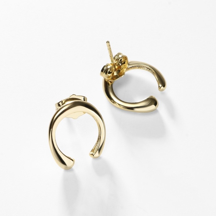 Серьги металл XUPING подкова, цвет золото