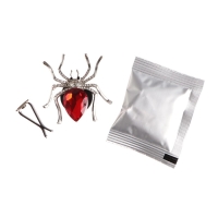 Украшение в дефлектор автомобиля, Паук, ароматизатор, 5.4&times;5.4 см, красный