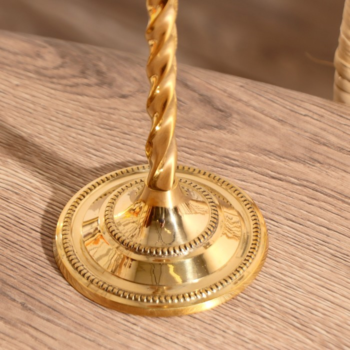 Подсвечник на 1 свечу "Волли" латунь 22,5х9х9 см