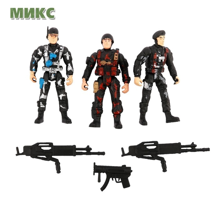 Набор солдатиков &laquo;Борцы&raquo;, 3 шт., с аксессуарами, МИКС