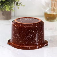 Горшок- сотейник &laquo;Мрамор коричневый&raquo;, 600 мл