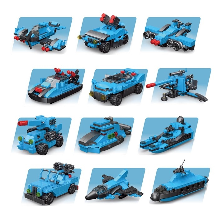 Конструктор блочный &laquo;Боевой вертолёт&raquo;, 727 деталей