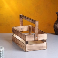 Кашпо деревянное 24.5×13.5×9 см "Двушка Лайт", двухреечное, обжиг Дарим Красиво Кашпо деревянное 24.5×13.5×9 см "Двушка Лайт", двухреечное, обжиг Дарим Красиво