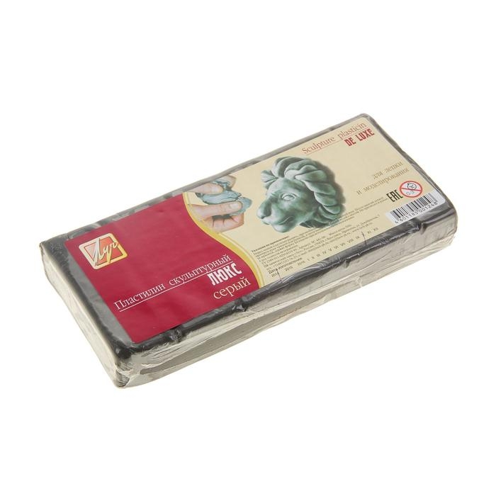 Пластилин скульптурный серый, 500 г Пластилин скульптурный серый, 500 г "Луч" De Luxe