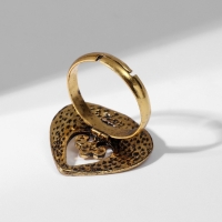 Кольцо «Этника» капля, цвет красный в чернёном золоте, безразмерное Кольцо «Этника» капля, цвет красный в чернёном золоте, безразмерное