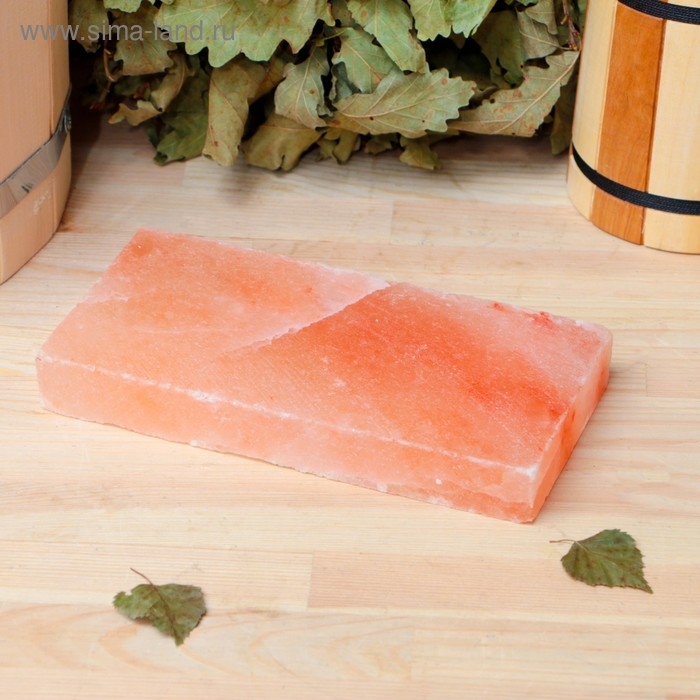 Кирпич из гималайской соли, шлифованный, 20×10×2,5см, Кирпич из гималайской соли, шлифованный, 20×10×2,5см, "Добропаровъ"