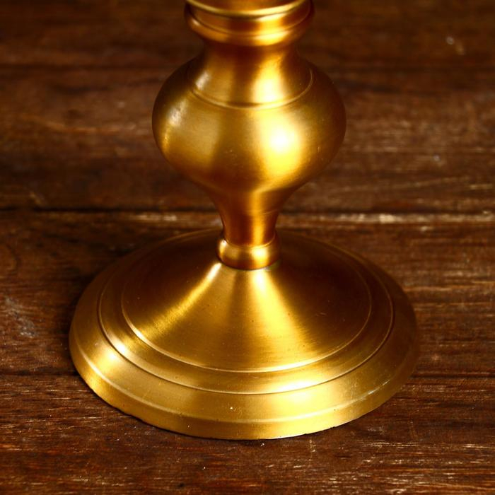 Подсвечник Подсвечник "Велтер" алюминий 12х12х28 см