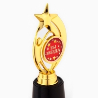 Кубок наградная фигура: звезда &laquo;Ты звезда&raquo; золото, пластик, 18,5 х 7 х 7 см.