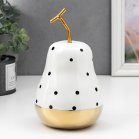 Сувенир керамика "Груша в горох" с золотом 20х12х12 см Сувенир керамика "Груша в горох" с золотом 20х12х12 см