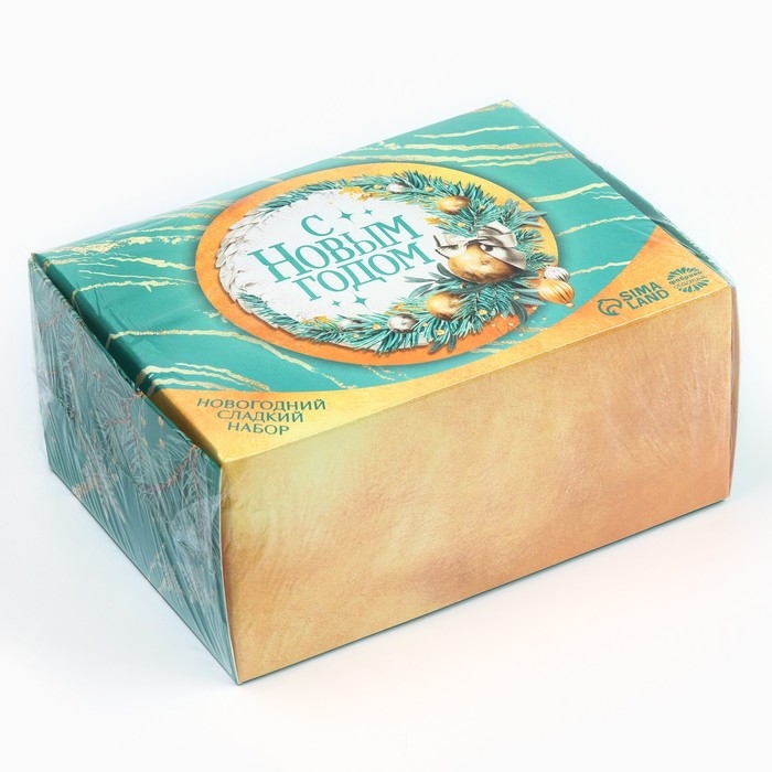 Новый год! Набор &laquo;С Новым годом&raquo;: чай чёрный 50 г., мёд цветочный 240 г., ложка для мёда