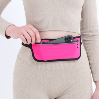 Сумка поясная на молнии, светоотражающие элементы, цвет розовый Сумка поясная на молнии, светоотражающие элементы, цвет розовый