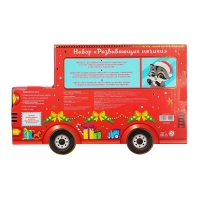 Подарочный набор развивающих тактильных мячиков &laquo;Машина Деда Мороза&raquo;, 7 шт, новогодняя упаковка, Крошка Я