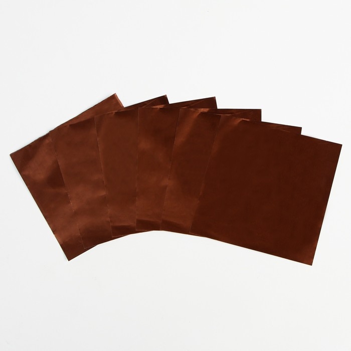 Фольга для конфет 10*10см 100шт., бронзовый Фольга для конфет 10*10см 100шт., бронзовый