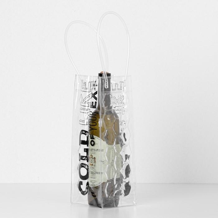 Пакет подарочный из пластика под бутылку, упаковка, &laquo;Cold heart&raquo;, 11 х 36 х 11 см