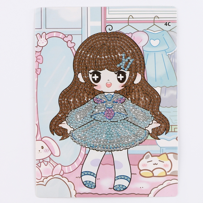 Алмазная вышивка &laquo;Мао&raquo;, 13,7 &times; 18,3 см, картон, с частичным заполнением