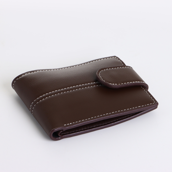Портмоне мужское на кнопке, цвет коричневый Портмоне мужское на кнопке, цвет коричневый