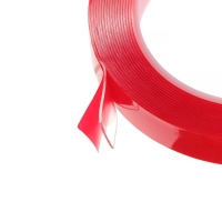 Клейкая лента TORSO, прозрачная, двусторонняя, акриловая, 25 мм &times; 5 м